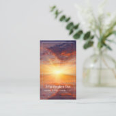 Sunset Prayer Card - ich bin kostenlos Visitenkarte (Stehend Vorderseite)