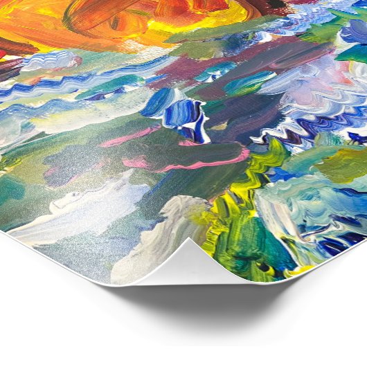 Sunset Print Fotodruck (Ecke)