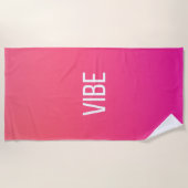 Sunset Pulse - Lebhafte Korallenmagenta Strandtuch (Vorderseite)