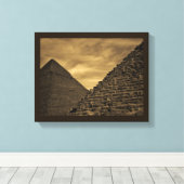 Sunset Pyramids Leinwanddruck (Insitu (Holzboden))