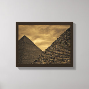 Sunset Pyramids Leinwanddruck