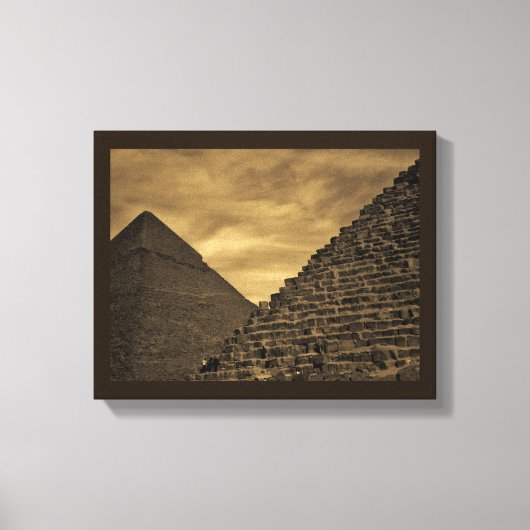 Sunset Pyramids Leinwanddruck (Vorderseite)