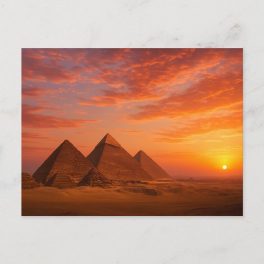 Sunset Pyramids Postcard Postkarte (Vorderseite)