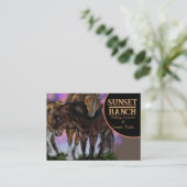 Sunset Ranch Reitkarte Visitenkarte (Stehend Vorderseite)