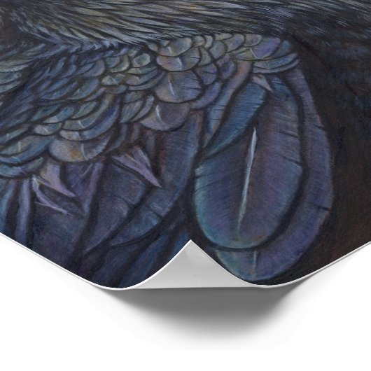 Sunset Raven Crow Poster von ArtByAkiko (Ecke)