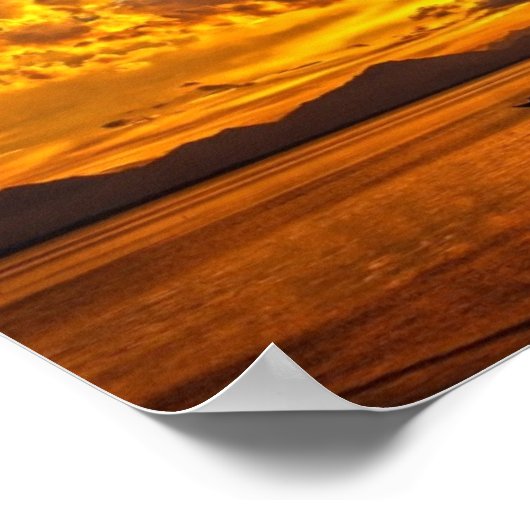 Sunset Red Poster (Ecke)