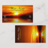 Sunset Reflection Business Card Visitenkarte (Vorne/Hinten)