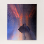 Sunset Reflection of Haystack Rock at Cannon Beach Puzzle (Vertikal)