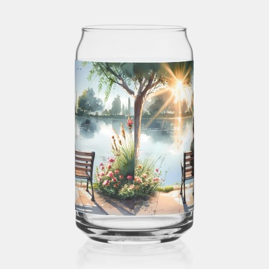 Sunset Reflections Lake Scene Dosenglas (Rechts)