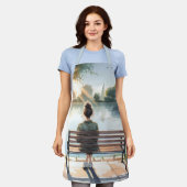 Sunset Reflections Lake Scene Schürze (Getragen)