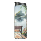 Sunset Reflections Lake Scene Thermosbecher (Nach rechts gedreht)