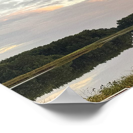 Sunset Reflections Waterscape Poster (Ecke)