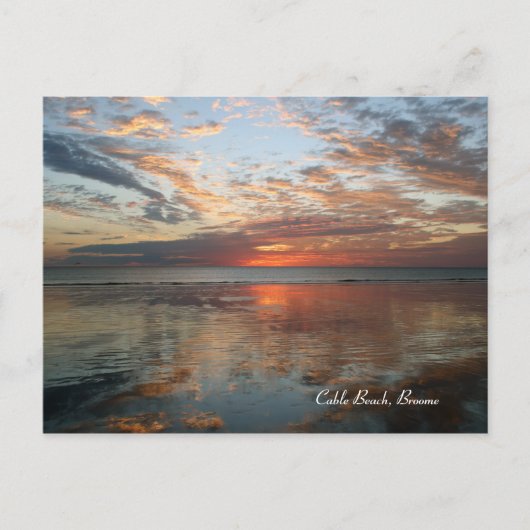 Sunset-Reflektion, Cable Beach, Broome, Australia Postkarte (Vorderseite)