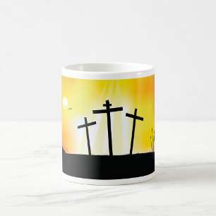 Sunset Religious Crosses Kaffeetasse