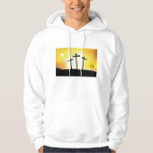 Sunset Religious Crosses Mens Hoodie (Vorderseite)