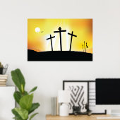 Sunset Religious Crosses Poster (Heimbüro)
