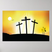 Sunset Religious Crosses Poster (Vorne)