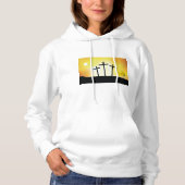 Sunset Religious Crosses Womens Hoodie (Vorderseite)