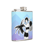 Sunset Resort Zickzack Print Flachmann (Rechts)