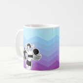 Sunset Resort Zickzack Print Kaffeetasse (Vorderseite Links)