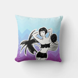 Sunset Resort Zickzack Print Kissen