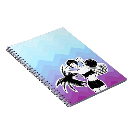 Sunset Resort Zickzack Print Notizblock (Rechte Seite)