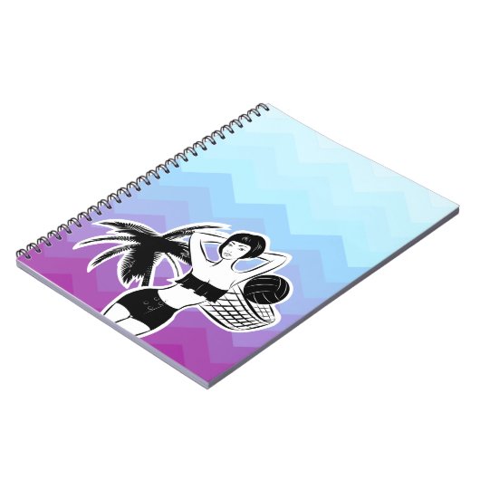 Sunset Resort Zickzack Print Notizblock (Linke Seite)