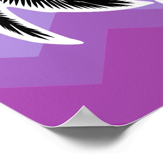 Sunset Resort Zickzack Print Poster (Ecke)