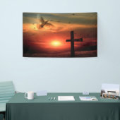 Sunset Resurrecrecrecrection Dove and Cross Banner (Messeveranstaltung)