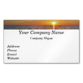 Sunset Retirement Business Card #12 Magnetische Visitenkarte (Vorderseite)