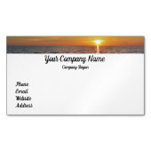 Sunset Retirement Business Card #12 Magnetische Visitenkarte (Vorderseite)
