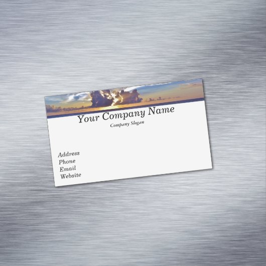 Sunset Retirement Business Card Magnetische Visitenkarte (Beispiel)