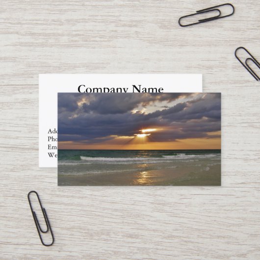 Sunset Retirement Business Cards #14 Visitenkarte (Vorderseite/Rückseite Beispiel)