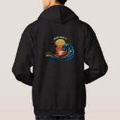 Sunset Retro Surf Wave Hoodie (Rückseite)