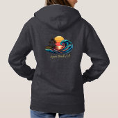 Sunset Retro Surf Wave Hoodie (Rückseite)