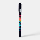 Sunset Retro Surf Wave iPhone 15 Hülle (Linke Seite)