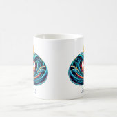 Sunset Retro Surf Wave Kaffeetasse (Mittel)