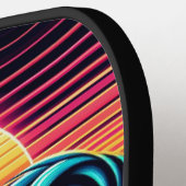 Sunset Retro Surf Wave Pickleball Schläger (Linke Seite)