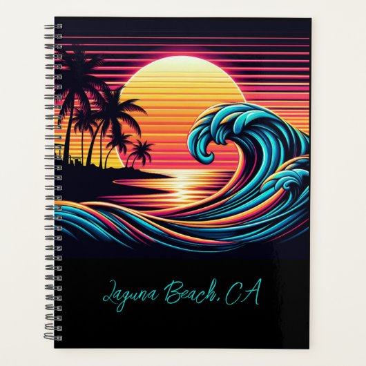 Sunset Retro Surf Wave- Planer (Vorderseite)