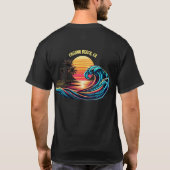 Sunset Retro Surf Wave T-Shirt (Rückseite)