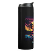 Sunset Retro Surf Wave- Thermosbecher (Nach links gedreht)