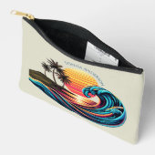 Sunset Retro Surf Wave- Zubehörtasche (Offen)
