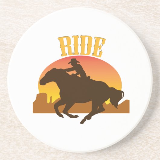 Sunset Ride Getränkeuntersetzer (Vorne)