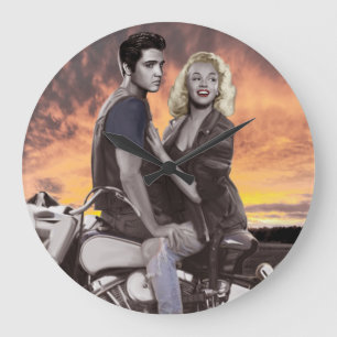 Sunset Ride Große Wanduhr