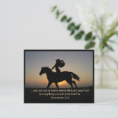 Sunset Ride POSTCARD Postkarte (Stehend Vorderseite)