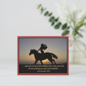 Sunset Ride Postkarte (Stehend Vorderseite)