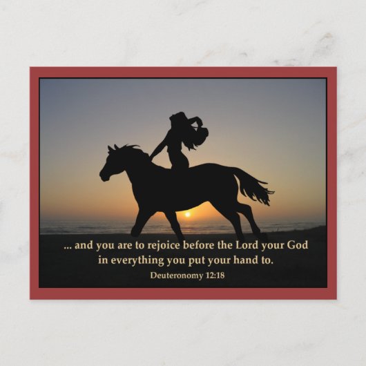 Sunset Ride Postkarte (Vorderseite)