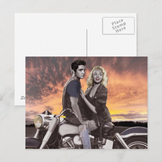 Sunset Ride Postkarte (Vorne/Hinten)