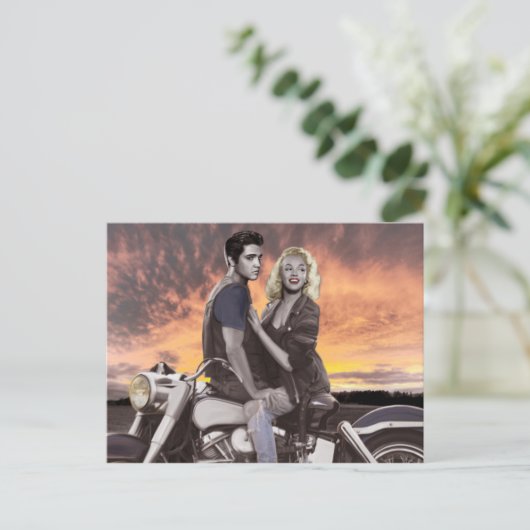 Sunset Ride Postkarte (Stehend Vorderseite)