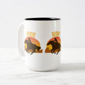 Sunset Ride Zweifarbige Tasse (Vorderseite Links)